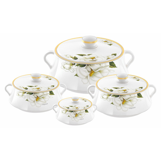 HOTPOT SET LORENZO 4 PCS SIZE 500/1000/1500/2000 ML -Hotpots image