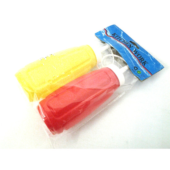 SAUCE BOTTLE SET OF 2 PCS PLASTIC -Assorted plastics image