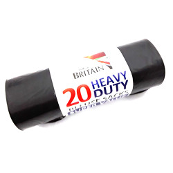 BLACK BIN BAGS 20 PER ROLL EXACT