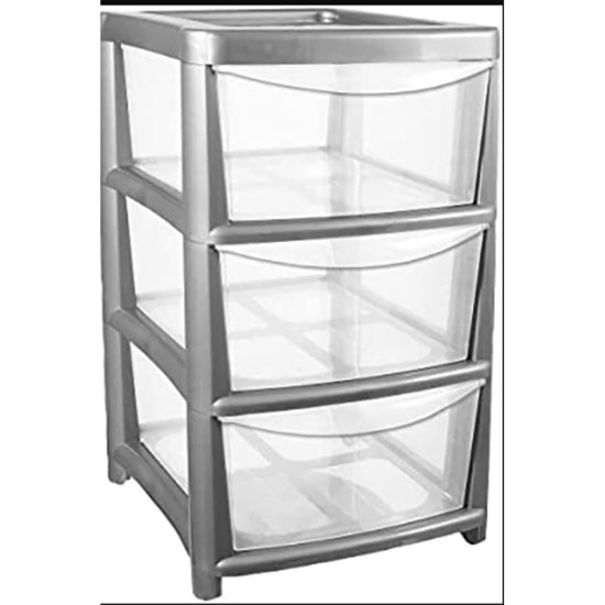 DRAWER PLASTIC 3 DRAW -Assorted plastics image