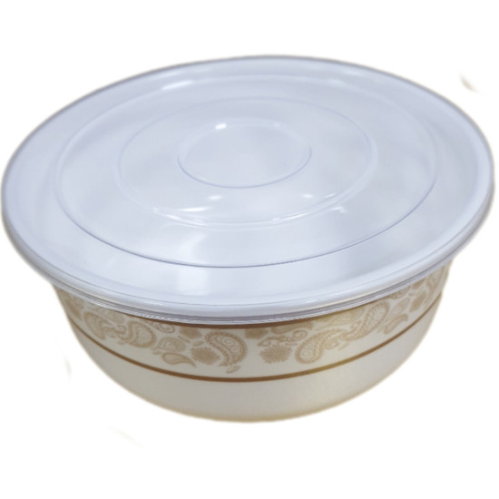 MELAMINE 7 INCH BOWL PLUS LID PRINTED -Melamine image