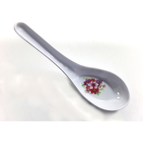 MELAMINE BABY SPOON ROSE DESIGN image