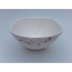 MELAMINE SQUARE 4.5 INCH  BOWL PINK