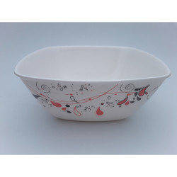 MELAMINE SQUARE 6 INCHBOWL PINK