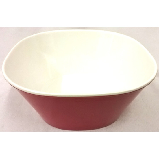 MELAMINE 10 INCH SQUARE BOWL RED image