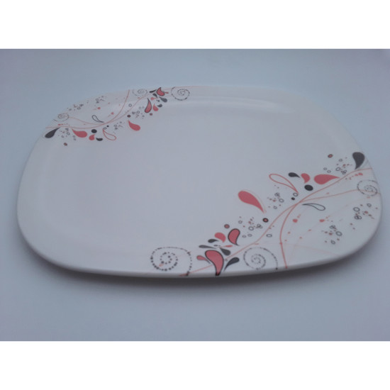 MELAMINE 12 INCH RICE PLATTER PINK image