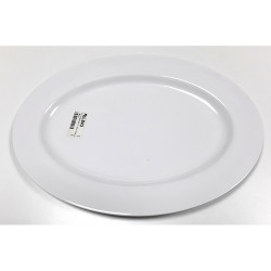 MELAMINE OVAL PLATTER PLAIN WHITE 11 INCH MEDIUM SIZE