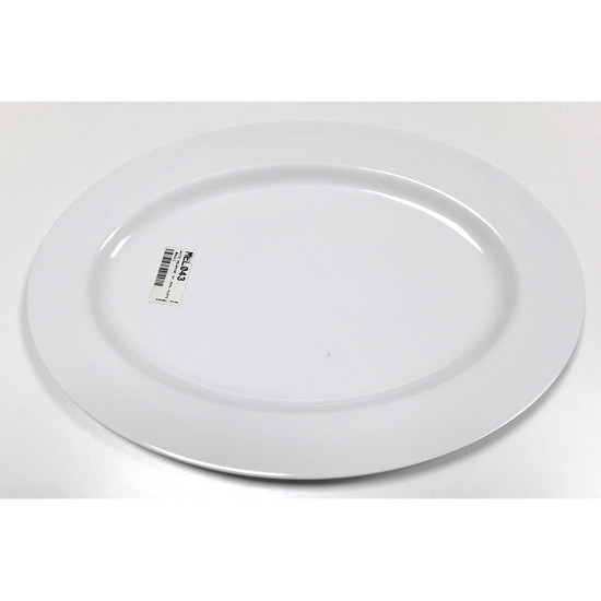 MELAMINE OVAL PLATTER PLAIN WHITE 11 INCH MEDIUM SIZE image
