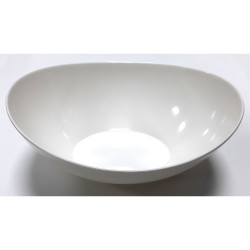 MELAMINE OVAL BOWL 8.5 INCH PLAIN WHITE 