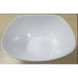 MELAMINE WHITE SQUARE BOWL 8 .5 INCH