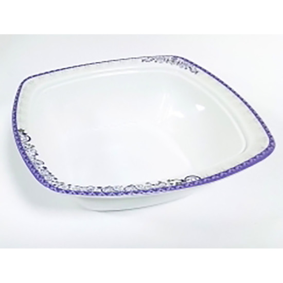 MELAMINE NISHA PRINT SQUARE BOWL 8 INCH -Melamine image