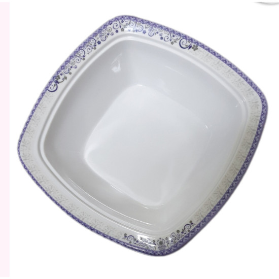 MELAMINE NISHA PRINT SQUARE BOWL 9.5 INCH image