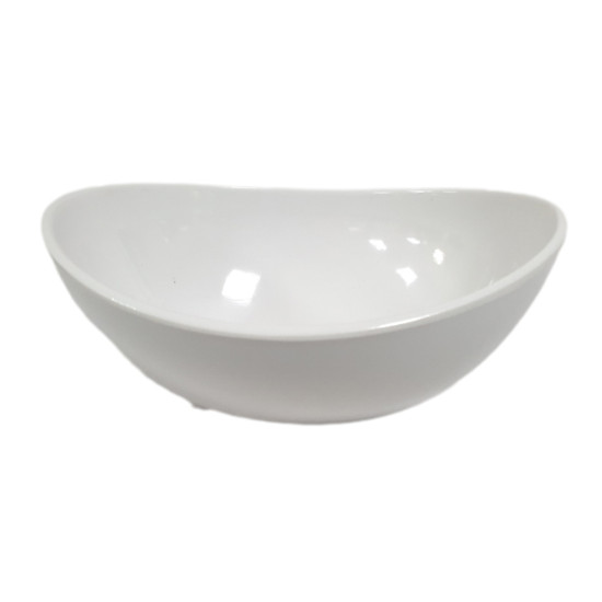 MELAMINE WHITE OVAL 13 INCH SERVING BOWL -Melamine image