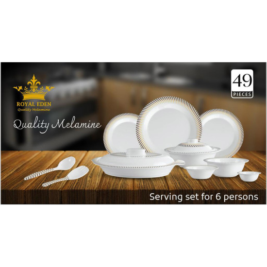 MELAMINE DINNER SET 49 PCS IN GIFT BOX -Melamine image
