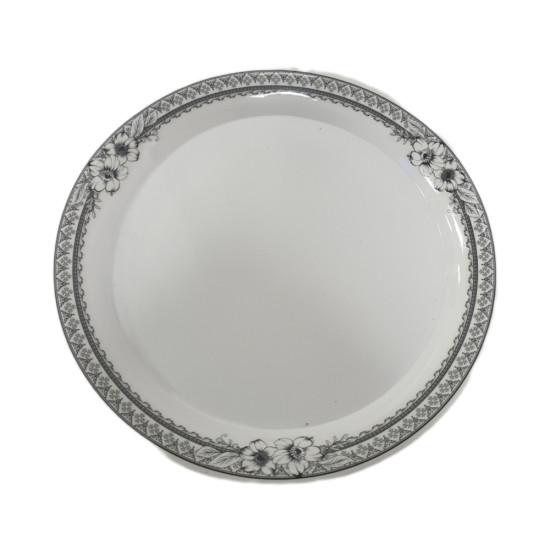 MELAMINE 16 INCH BLACK PRINT PLATTER ROUND LARGE image