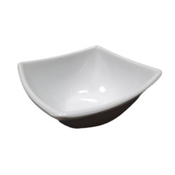 MELAMINE WHITE 4.5 INCH SQUARE  BOWL