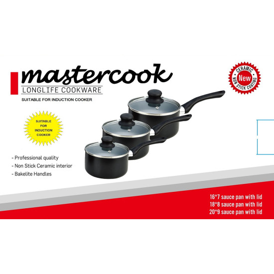 NON STICK STEWPAN SET 16/18/20/CM WITH INDUCTION image