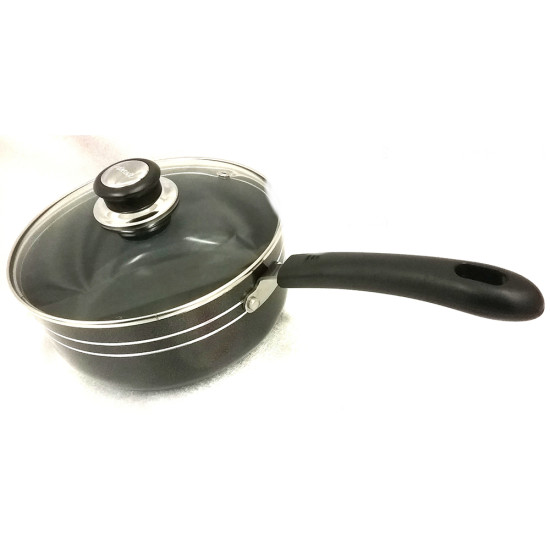 20 CM NON STICK SAUCEPAN WITH LID CERAMIC COTING INSIDE image