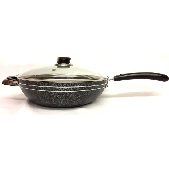 22CM NON STICK PL WOK+LID-CERAMIC image