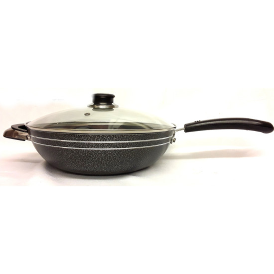 30CM NON STICK PL WOK+LID-CERAMIC image