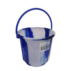 DOUBLE COLOUR BUCKET  GREEN RED BLUE ASSORTED 5LT  WITHOUT LID