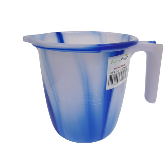 DOUBLE COLOUR PLASTIC MUG IN RED BLUE GREEN SIZE 1.5 LITRE image
