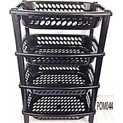 FOUR TIER VEGETABLE RACK ASSTD COLOURS