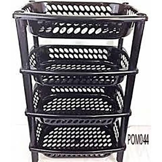 FOUR TIER VEGETABLE RACK ASSTD COLOURS image