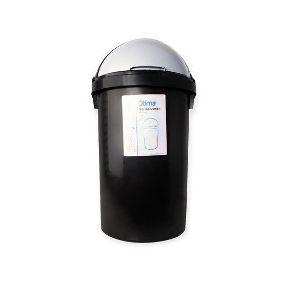 FLIP TOP DUSTBIN BLACK OTIMA 25 LITER -Bins image