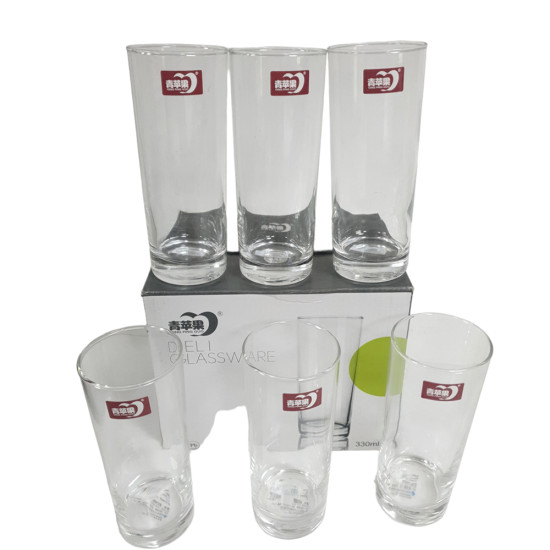 TUMBLERS 6PCS SET 10 OZ IN GIFT BOX FOR RESTAURANTS -6 pc plain glass image