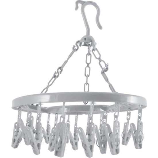 PEG HANGERS ASSORTED COLOURS WITH 20 PEGS PLASTIC -Assorted plastics image