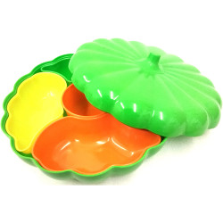 PUMPKIN PL SECTION TRAY+LID RD LARGE 8333