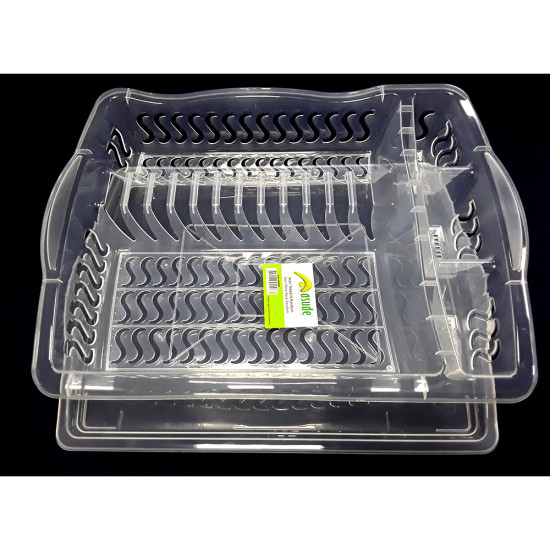 TRANSPARENT DISH DRAINER AND TRAY image