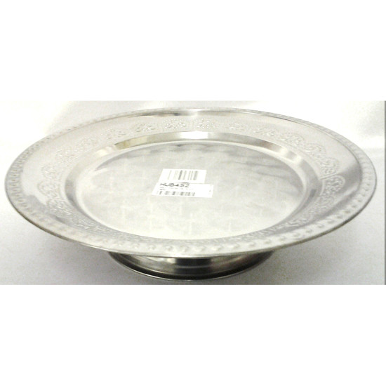 FANCY FOOTED SS PLATE -Assorted steel goods image
