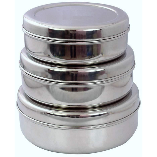 PURI DABBA 3 PC SET -Assorted steel goods image
