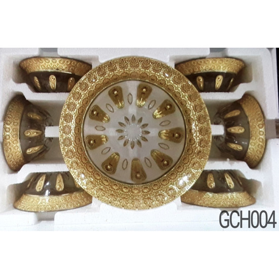 THICK GOLD 7PC BOWL SET -Fruit set image