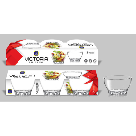 VICTORIA 3 PCS GLASS BOWL SET image