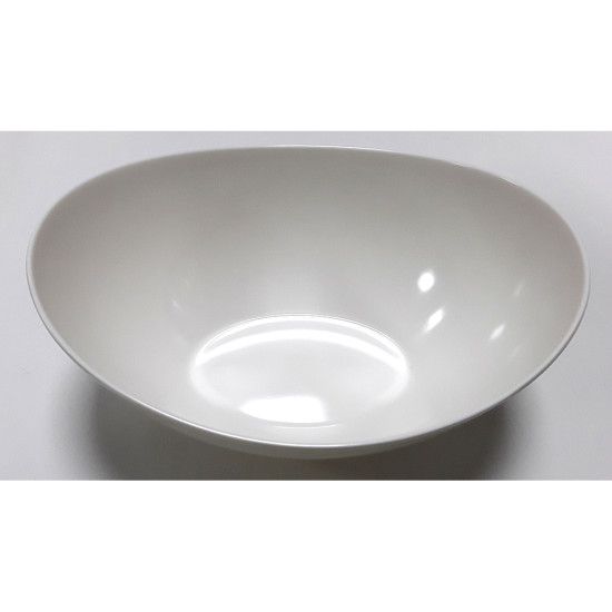 WHITE MELAMINE 11 INCH BOAT SERVING BOWL -Melamine image