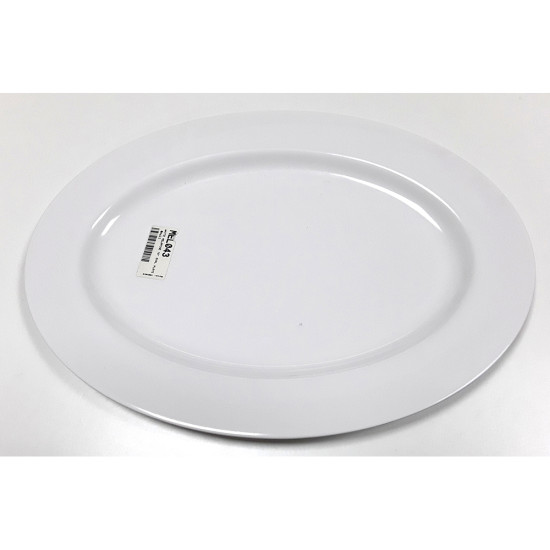 WHITE MELAMINE 16 INCH OVAL PLATE image