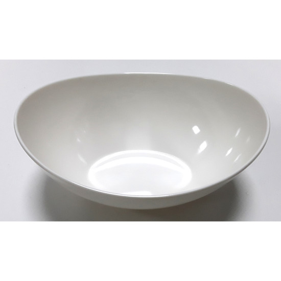 WHITE MELAMINE 7.5 INCH BOAT SERVING BOWL -Melamine image