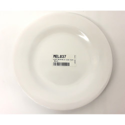 WHITE MELAMINE 8 INCH  SIDE PLATE