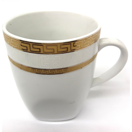 PORCELAIN MUG SQ GOLD 353B -Mugs porcelain image
