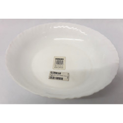 PLAIN OPAL WHITE PASTA PLATE ROUND