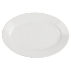 PORCELAIN OVAL PLATE 39.5CM 