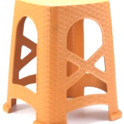 TALL PLASTIC RATTEN STOOL ASSTD COLS