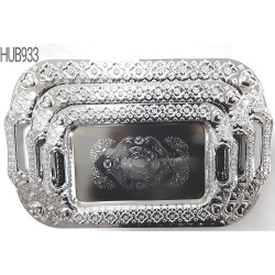 TRAY SET SILVER THREE PCS SET