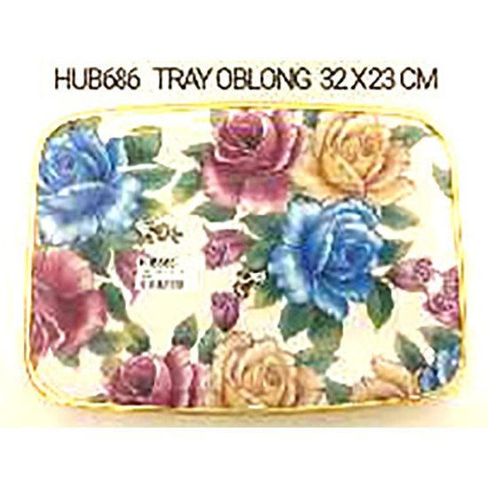 PLASTIC FLORAL TRAY 32 CM X23 CM image