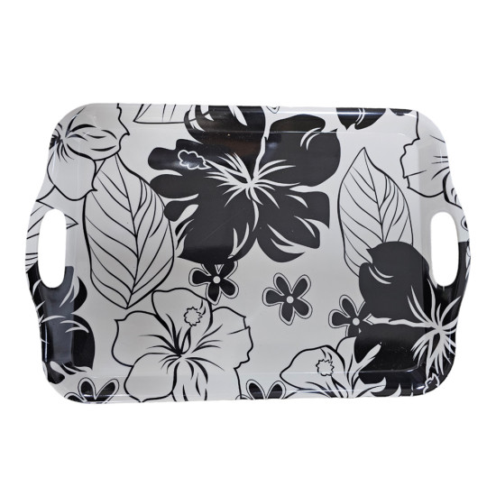TRAY MELAMINE OBLONG ASSORTED PRINTS SIZE 46 X 31 CM -Trays image