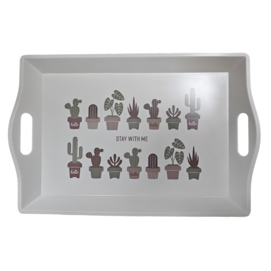 TRAY MELAMINE OBLONG ASSORTED PRINTS SIZE47 X 32 CM -Trays image
