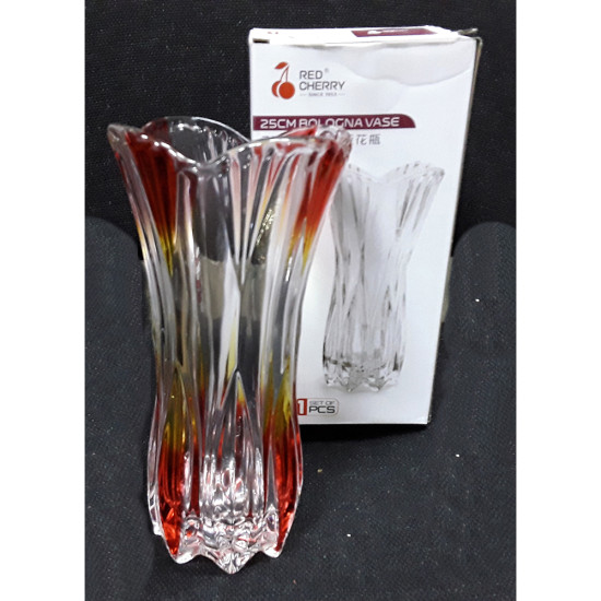 FANCY GLASS VASE 25CM COLOURED -Vases image